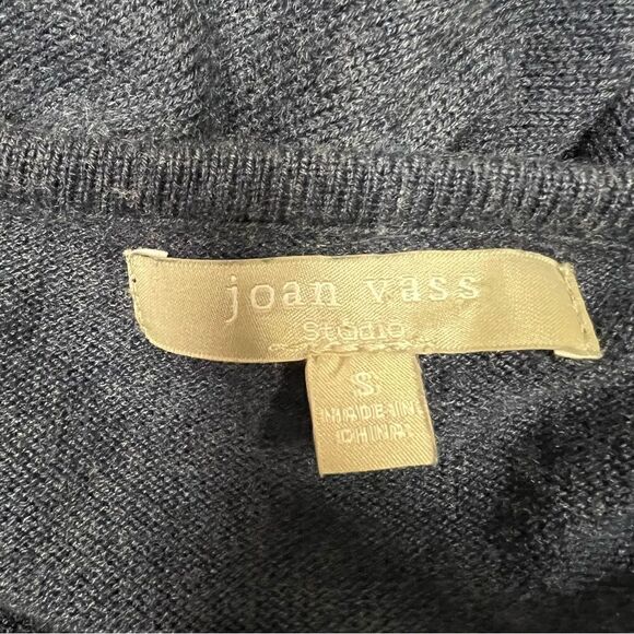 Joan Vass cashmere blend sweater with asymmetrical hem  Sm - Picture 5 of 5